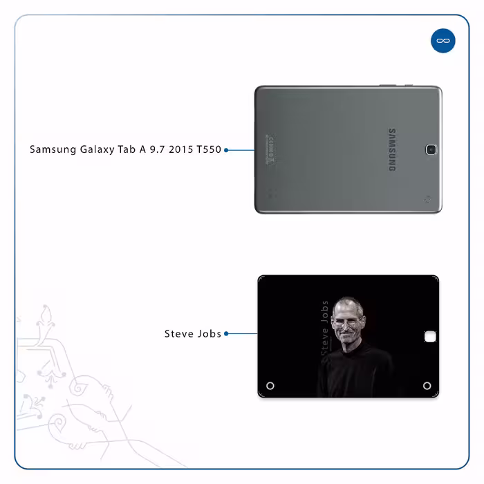 برچسب پوششی ماهوت مدل Steve Jobs مناسب برای تبلت سامسونگ Galaxy Tab A 9.7 2015 T550