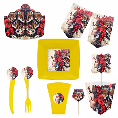  مجموعه 72 عددی تم تولد طرح فاکس لیدی