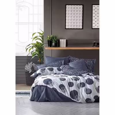 سرویس روتختی کاتن باکس مدل Modern Orva Indigo تک نفره 3 تکه