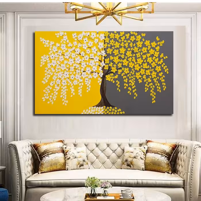 تابلو نقاشی اکریلیک مدل درخت کد 0130