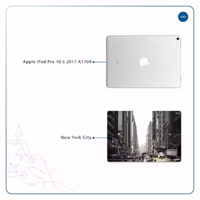 برچسب پوششی ماهوت مدل New York City مناسب برای تبلت اپل iPad Pro 10.5 2017 A1709