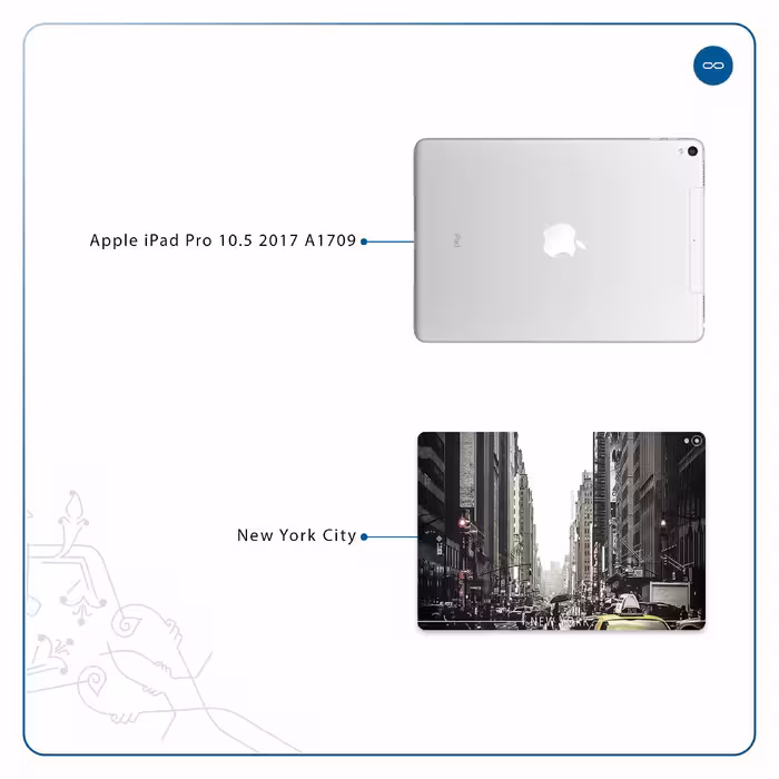 برچسب پوششی ماهوت مدل New York City مناسب برای تبلت اپل iPad Pro 10.5 2017 A1709