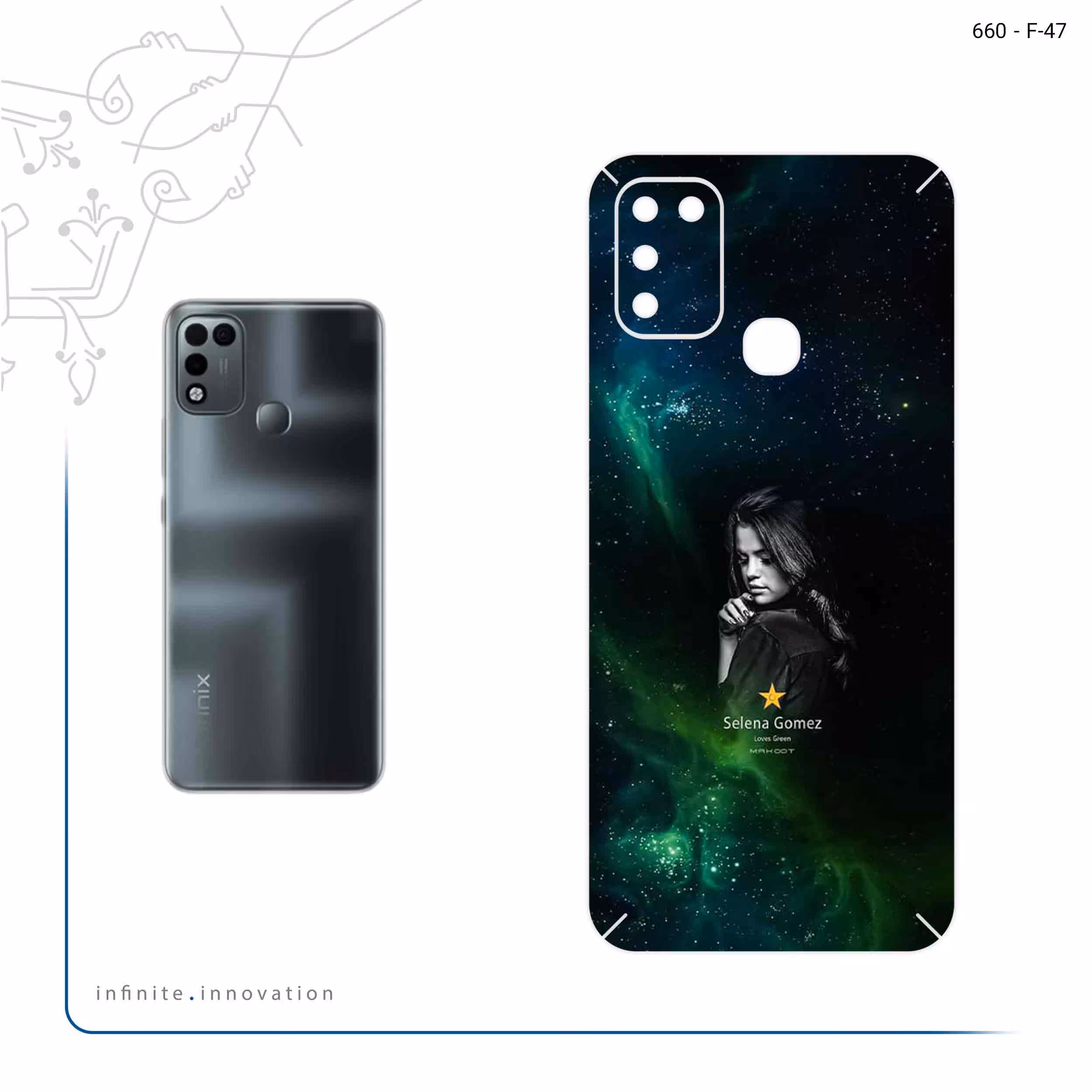 برچسب پوششی ماهوت مدل Selena Gomez مناسب برای گوشی موبایل اینفینیکس Hot 11 Play