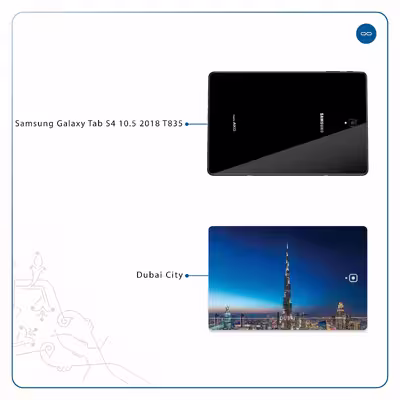 برچسب پوششی ماهوت مدل Dubai City مناسب برای تبلت سامسونگ Galaxy Tab S4 10.5 2018 T835