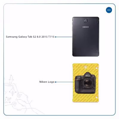 برچسب پوششی ماهوت مدل Nikon-Logo مناسب برای تبلت سامسونگ Galaxy Tab S2 8.0 2015 T715