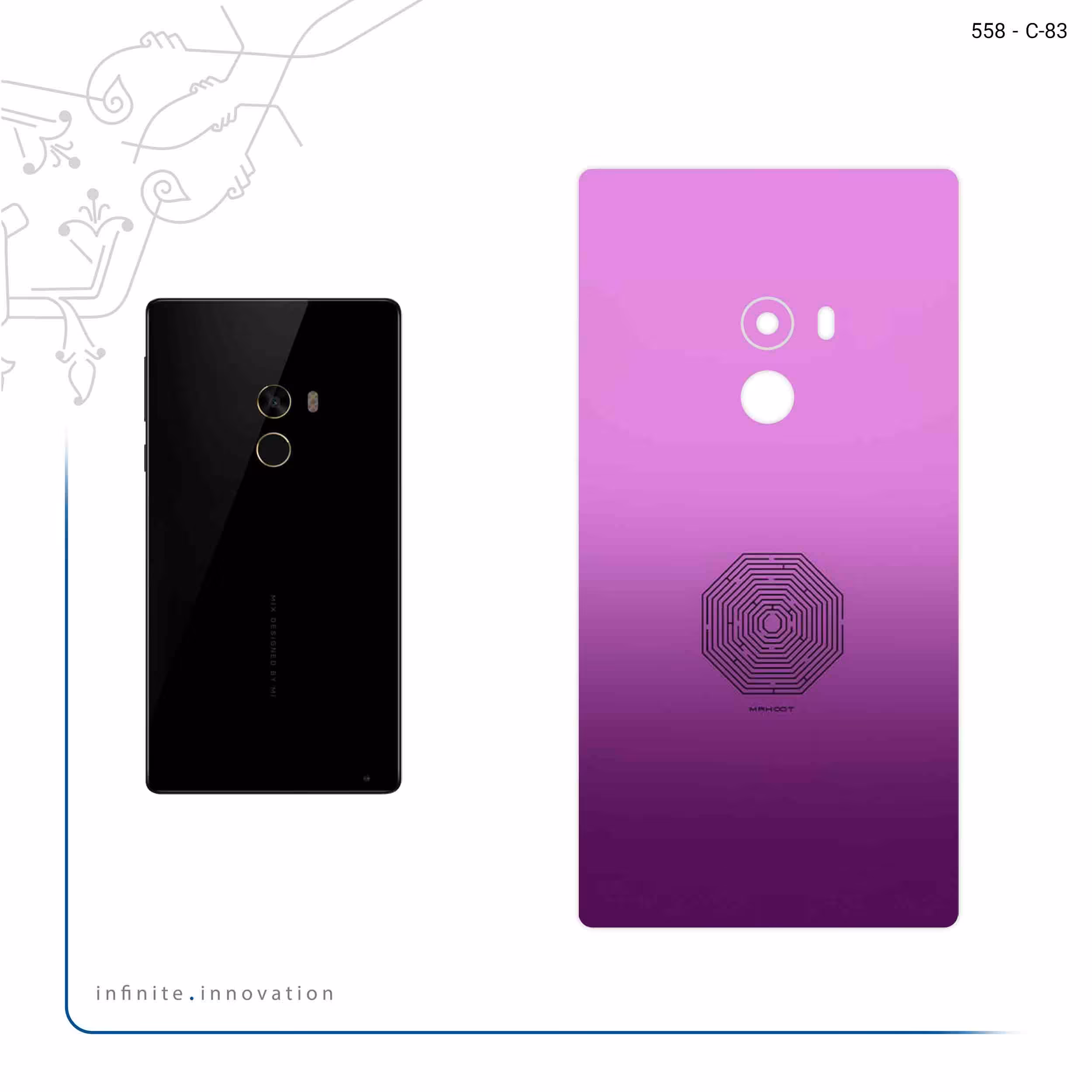 برچسب پوششی ماهوت مدل Minimal Maze مناسب برای گوشی موبایل شیائومی Mi Mix