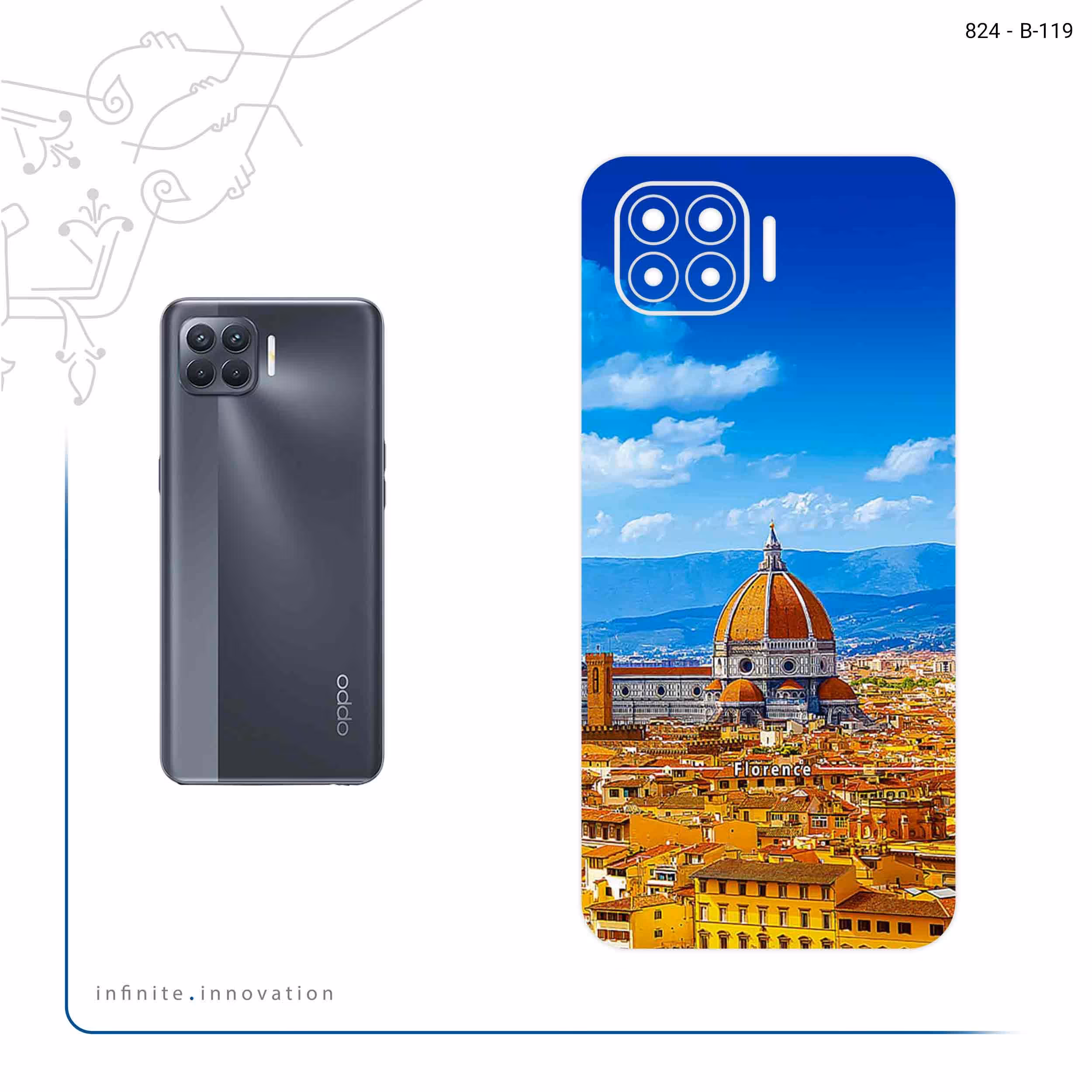 برچسب پوششی ماهوت مدل City of Florence مناسب برای گوشی موبایل اپو A93