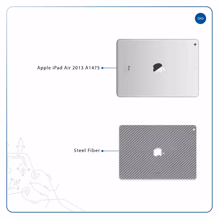 برچسب پوششی ماهوت مدل Steel-Fiber مناسب برای تبلت اپل iPad Air 2013 A1475
