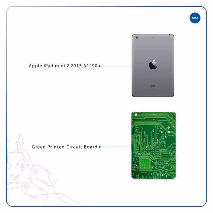 برچسب پوششی ماهوت مدل Green Printed Circuit Board مناسب برای تبلت اپل iPad mini 2 2013 A1490