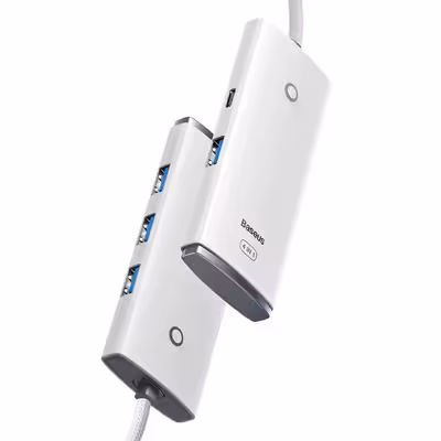 هاب 4 پورت USB -C باسئوس مدل Lite Series - WKQX03040 1m