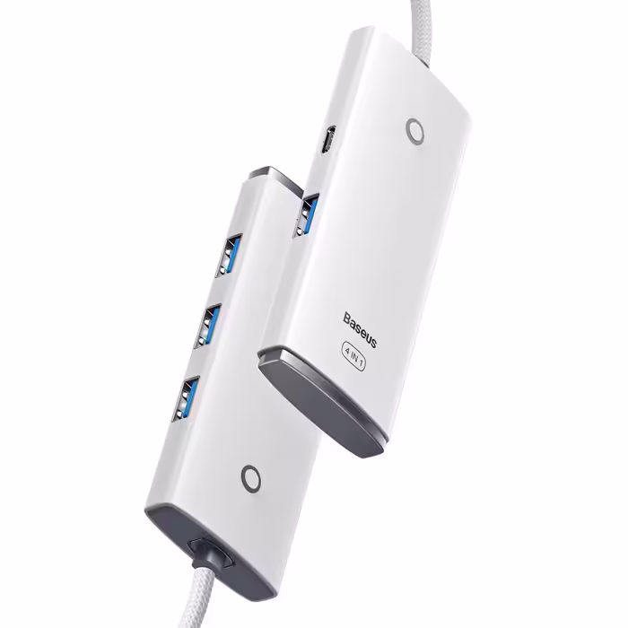 هاب 4 پورت USB -C باسئوس مدل Lite Series - WKQX03040 1m