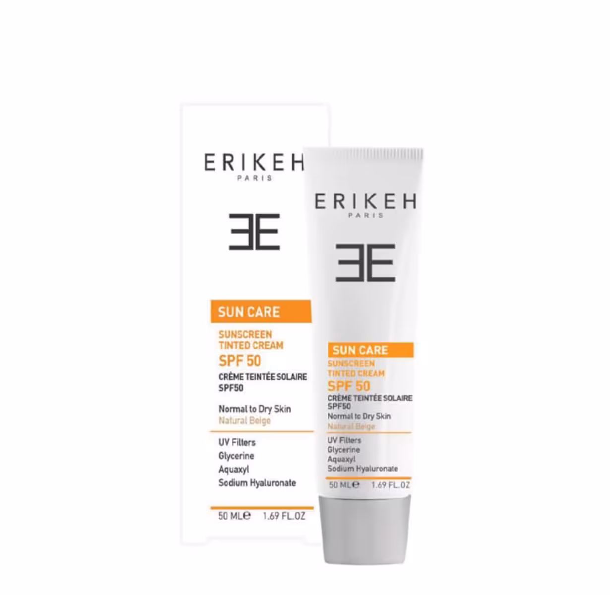 ضد آفتاب رنگی اریکه SPF50 مدل Natural Beige حجم 50ml