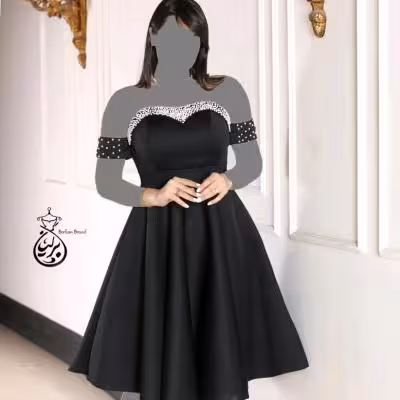 پیراهن زنانه کرپ مدل لباس مجلسی کوتاه پیراهن عروسکی کوتاه