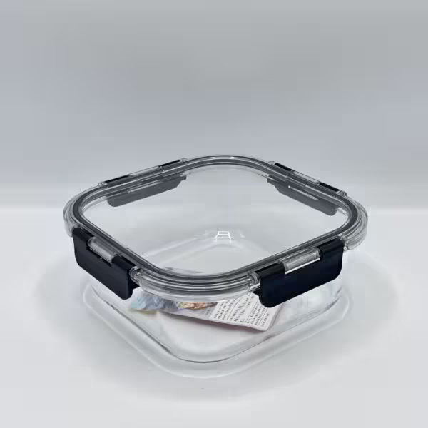 ظرف نگهدارنده مربع 1200 میل نوار مشکی