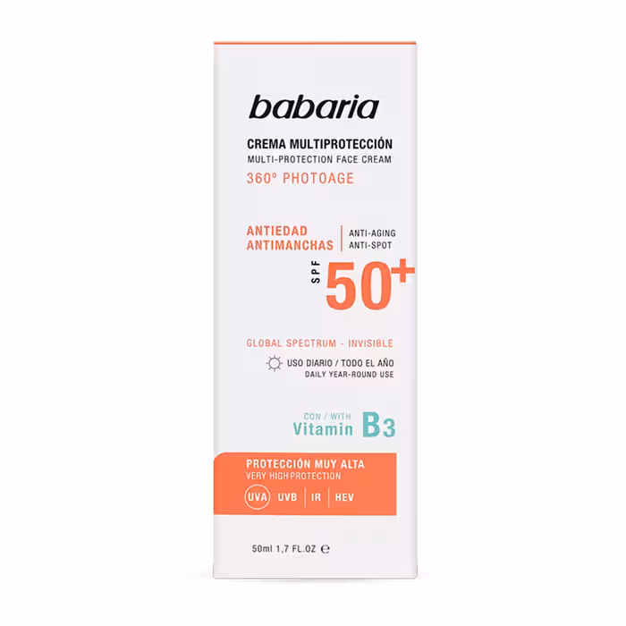 کرم ضد آفتاب چند منظوره باباریا با SPF50 حجم 50 میل