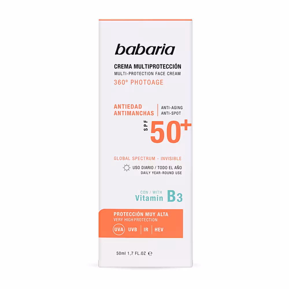 کرم ضد آفتاب چند منظوره باباریا با SPF50 حجم 50 میل