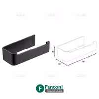 هولدر دستمال توالت 147mm یک طرفه باز رنگ مشکی مات سری C فانتونی S022