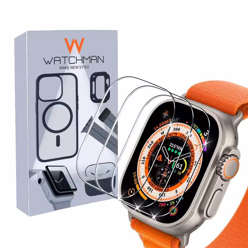 محافظ صفحه نمایش شیشه ای واچ من مدل SH-WM مناسب برای ساعت هوشمند ویرفیت S8 ULTRA MAX / N8 ULTRA PLUS / K8 ULTRA PLUS بسته سه عددی