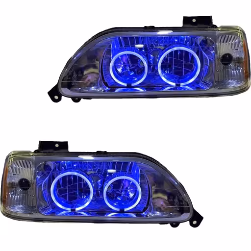 خرید چراغ جلو اسپرت پراید 131 مدرن مدل Bmw-3D آبی داخل فابریک بدون موتور دو عددی | اتوموبی