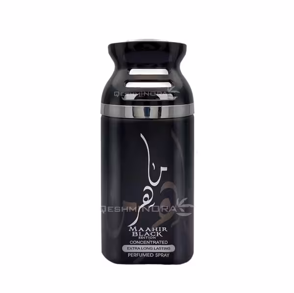 اسپری بدن ماهر مردانه لطافه Maahir Black Edition Body Spray Lattafa