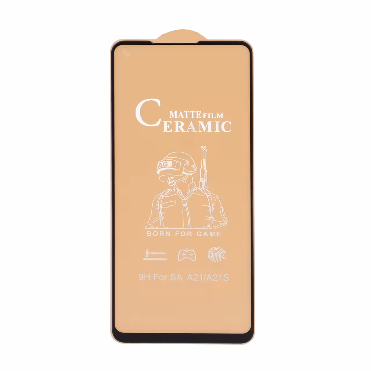 محافظ صفحه نمایش سرامیکی مات Samsung A21S / F52 / Xiaomi Poco X3 GT / Poco F4 GT / Redmi Note 10 Pro 5G - Full Cover - مشکی (بدون پک)