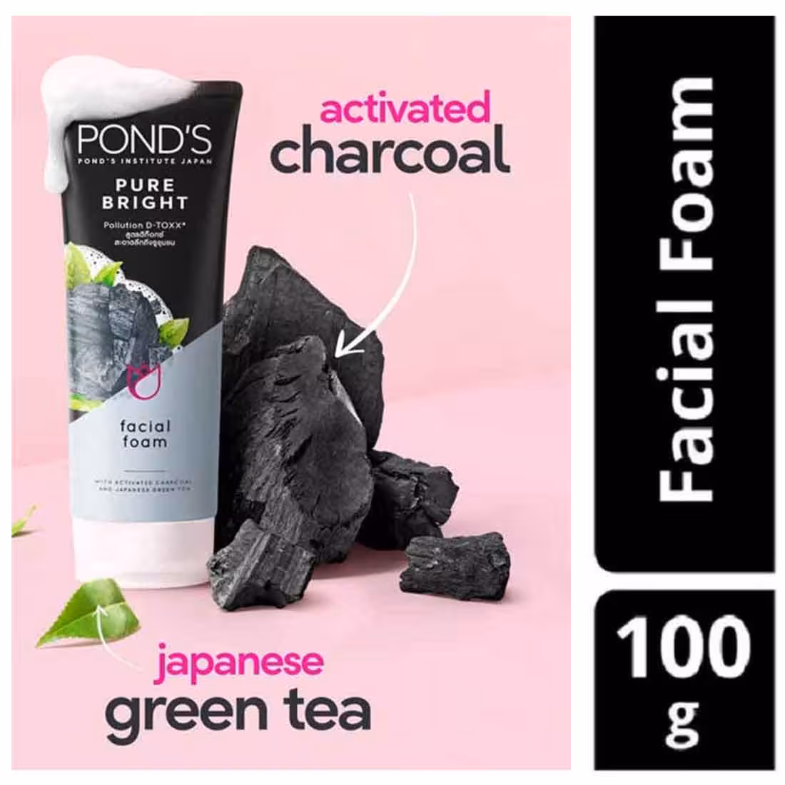 فوم شستشو صورت پوندز مدل Pollution D-Toxx حجم 100 میلی لیتر