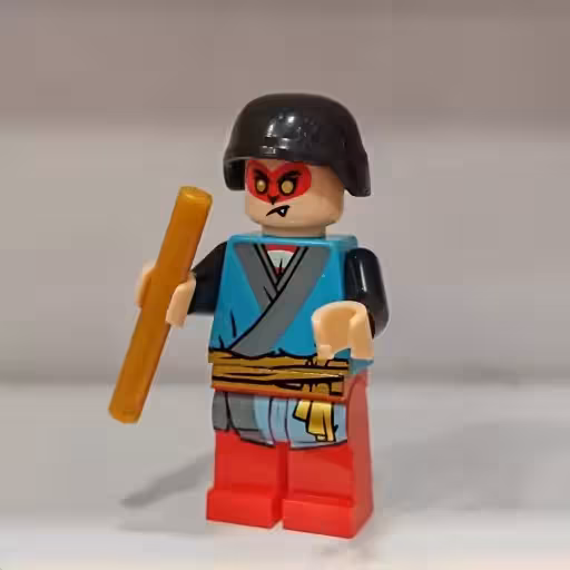 لگو مینی فیگورکلاه گرد لباس آبی چوب دار