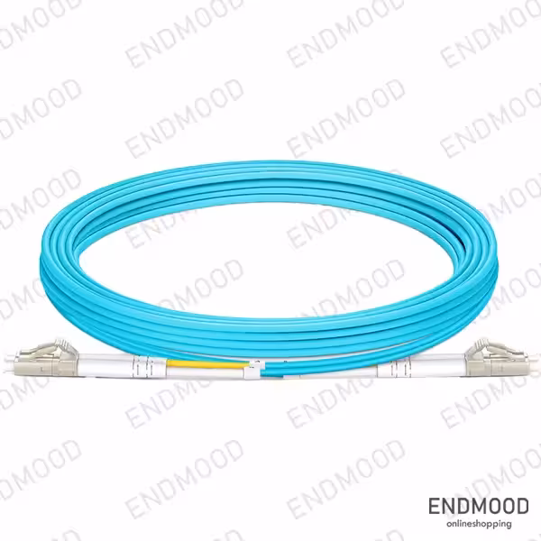پچ کورد فیبر نوری 1 متری داپلکس نگزنس Nexans OM3 LC-LC