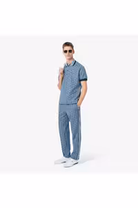 شلوار گرمکن مشکی مردانه لباس مونوگرام مناسب شش Lacoste