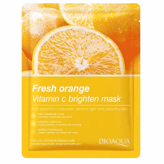 ماسک ورقه ای صورت بایو آکوا مدل پرتقال BIOAQUA وزن 25 گرم