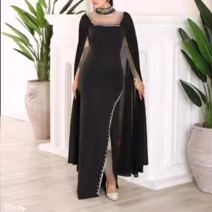 پیراهن مهمانی زنانه کرپ مدل دریا