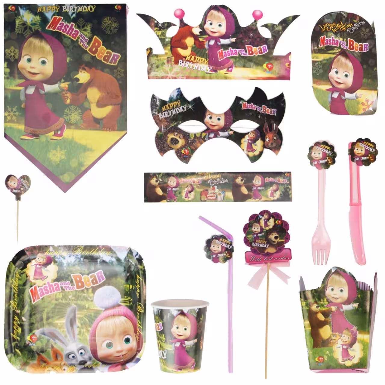 مجموعه 137 عددی تم تولد طرح میشا و ماشا