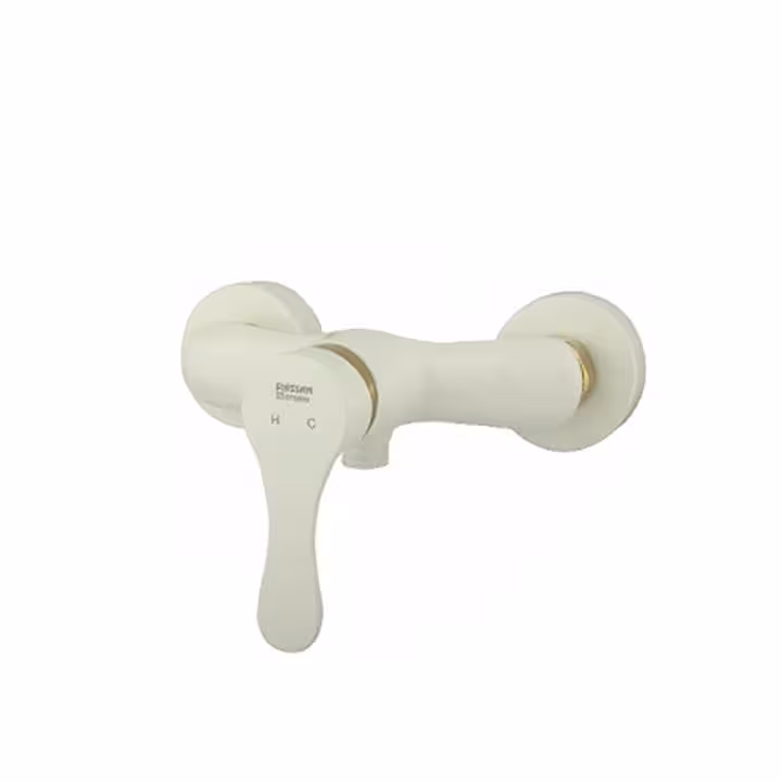 شیر توالت راسان مدل صدف سفید طلایی