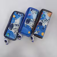 جامدادی 2زیپ آویزدار فضانورد برزنتی