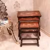 ALAVI علوی  میز چوبی جلو مبلی 4 تایی چمدانی  قهوه ای  7995