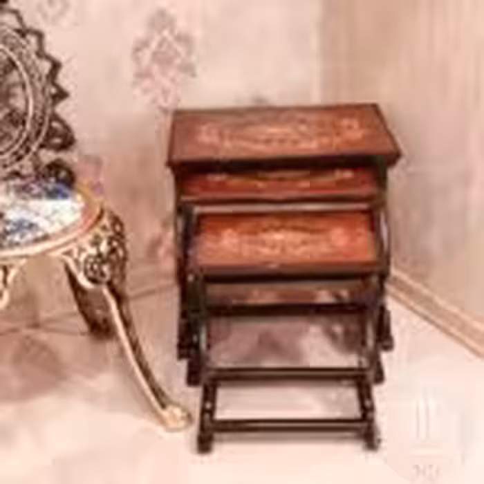 ALAVI علوی  میز چوبی جلو مبلی 4 تایی چمدانی  قهوه ای  7995