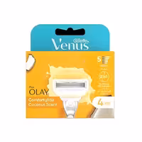 تیغ یدک ژیلت پنج لبه اولای ونوس مدل COMFORTGLIDE COCONUT OLAY بسته 4 عددی (اصل) برند Gillette
