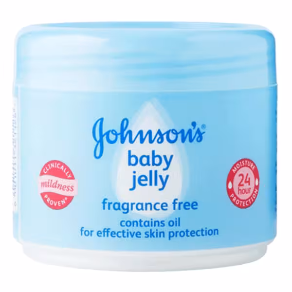 وازلین مرطوب کننده کودک جانسون آبی حجم 250 میلی