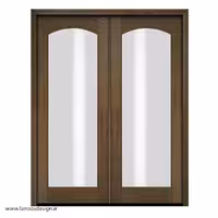 درب داخلی نشیمن با قاب چوبی و شیشه کد 1107