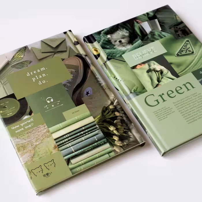 دفتر خط دار برگ کرافت سبز آوان (avaan)