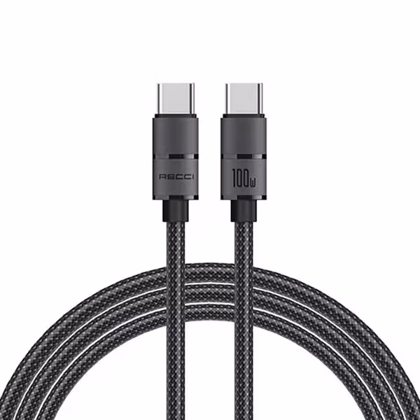 کابل سوپر فست شارژ تایپ سی به تایپ سی PD100W رسی مدل RS12CC