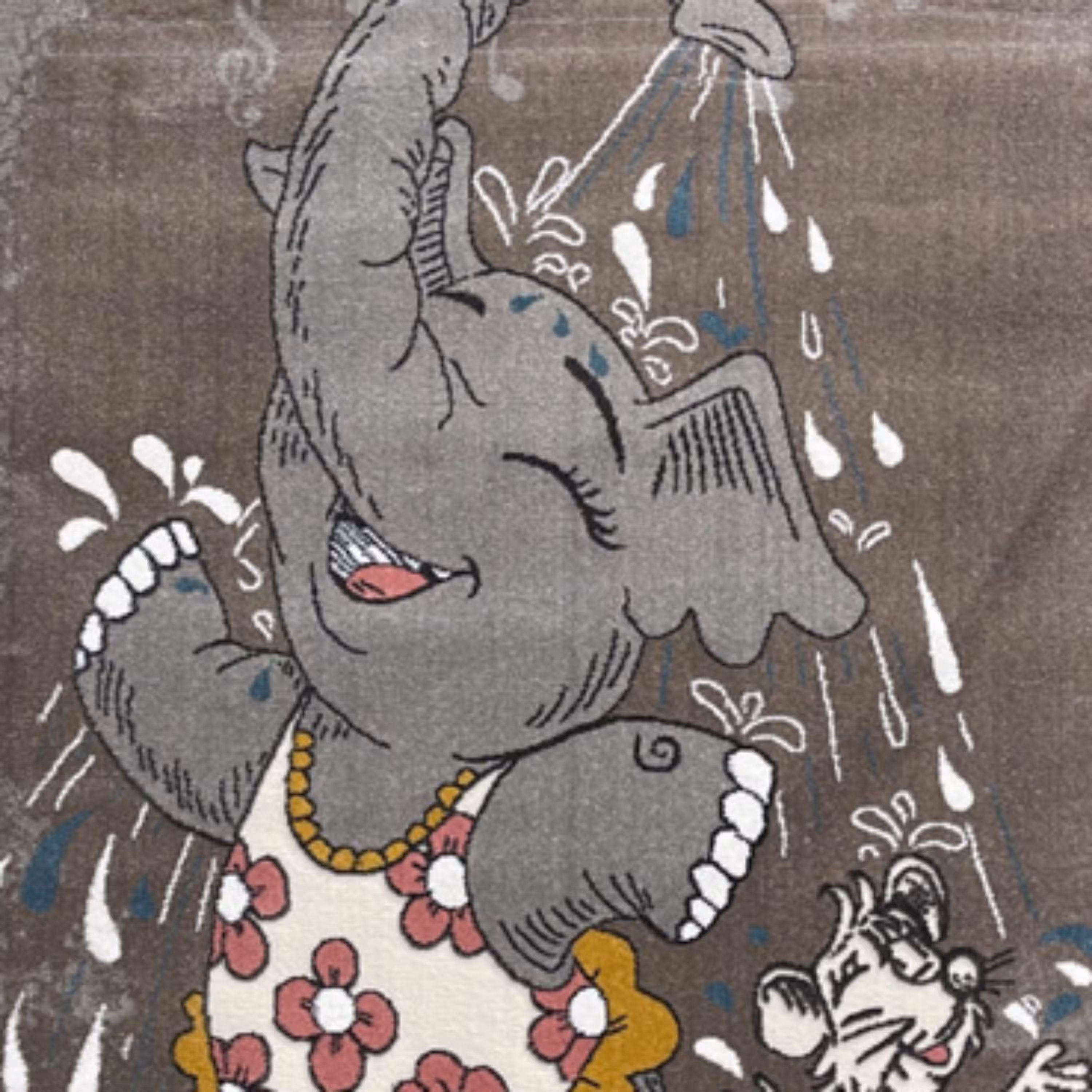 فرش ماشینی آرمانی(شش متری3در2) مدل اتاق کودک طرح فیل کد 0136