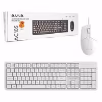 کیبورد و موس سیم دار AULA – AC105 – WHITE