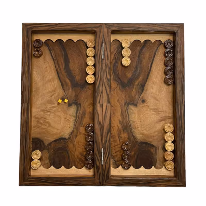 تخته نرد تک بازی ریشه گردو کد 4444