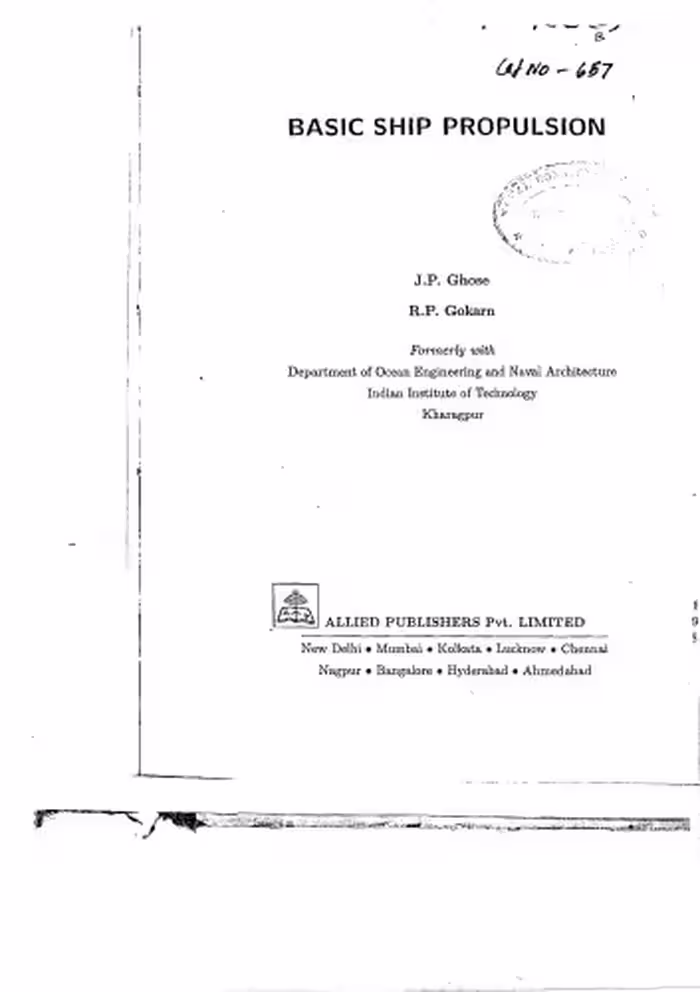 خرید و دانلود نسخه کامل کتاب Basic Ship Propulsion