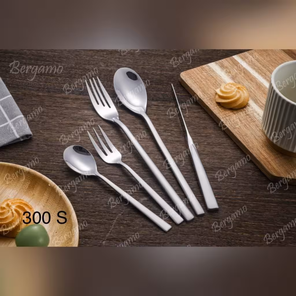 سرویس قاشق چنگال 160 پارچه برگامو مدل 300s