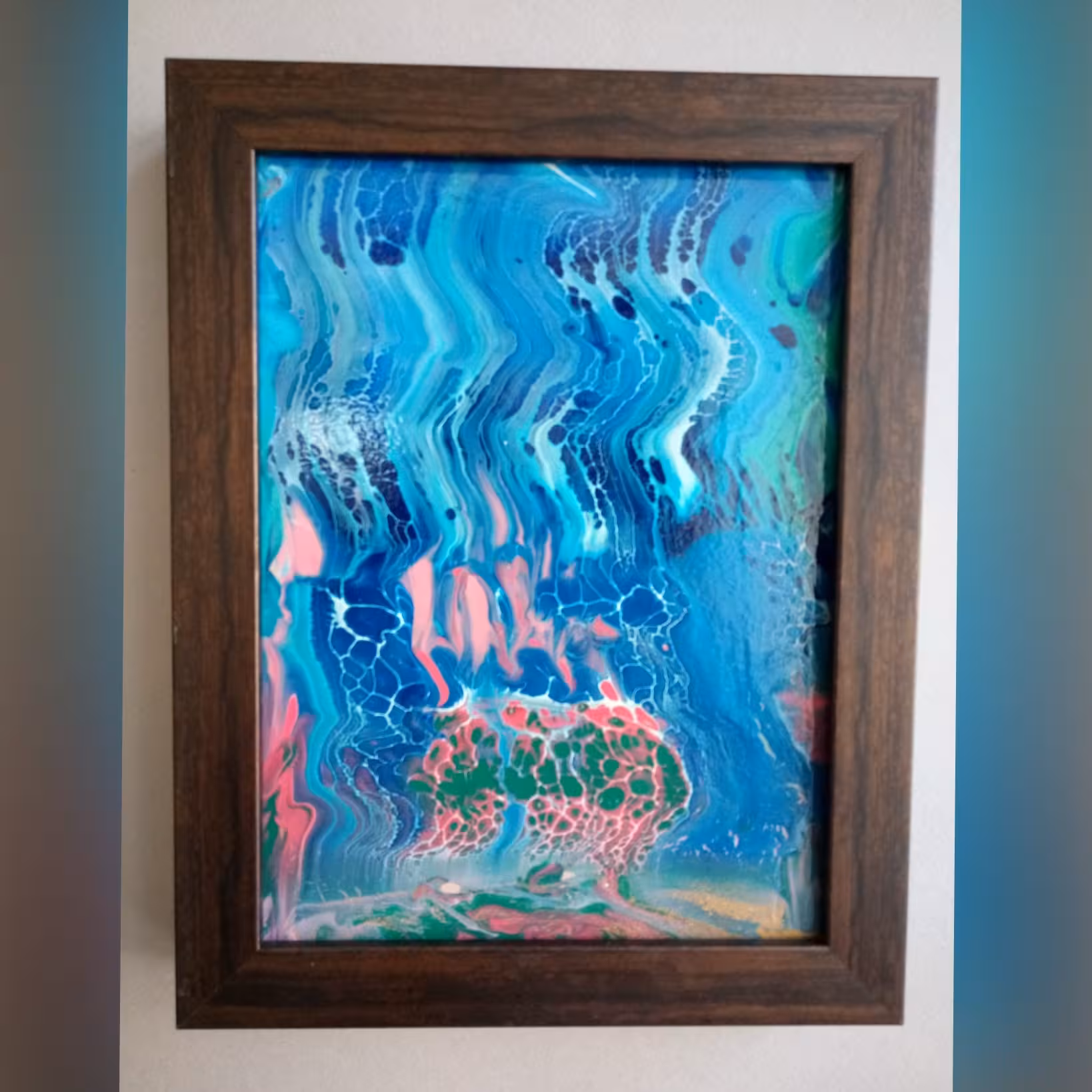 تابلو نقاشی اکرلیک  ابستره ترکیب رنگی