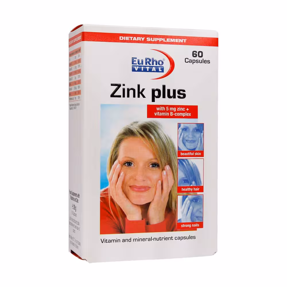 زینک پلاس یوروویتال 5 میلی گرم 60 عددی