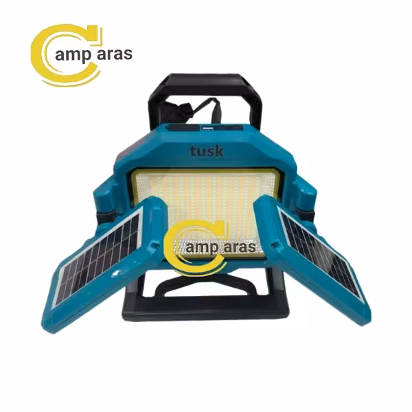 پروژکتور شارژی خورشیدی تاسک TUSK V5000 فوق پیشرفته  - کمپ آراس