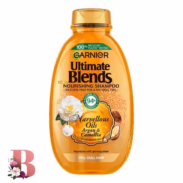 شامپو مو های خشک و کدر گارنیه روغن آرگان و کاملیا 400 میلی لیتر | Garnier Ultimate Blends Argan And Camellia For Dry,Dull Hair Shampoo 400ml
